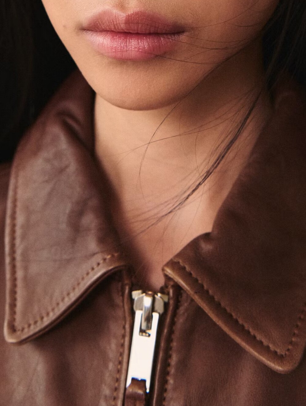 Mango Bronw 100% leather jacket - Picture 6 of 9